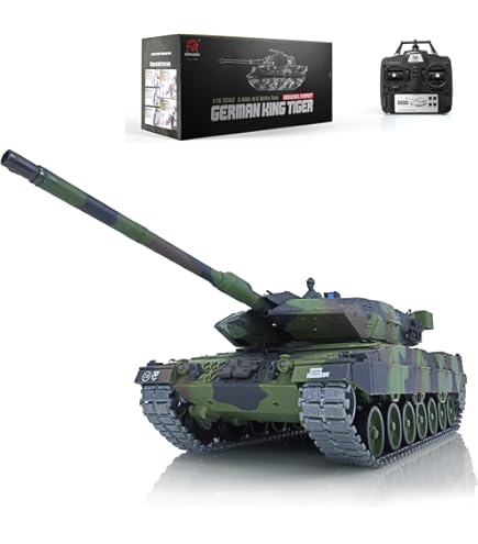 Amazon.co.jp: HengLong 1/16 レオパルド2A6 （2.4GHz・プラキャタピラ